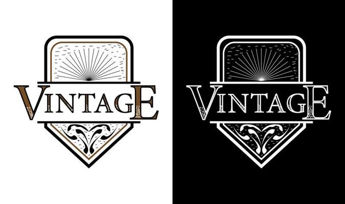 Elegant Vintage Retro Badge Label Emblem Logo design inspiration