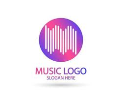 Ilustración de vector de logotipo de música moderna