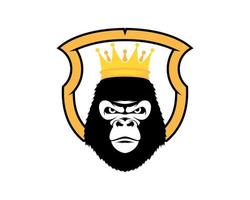logotipo de protección del escudo de king kong