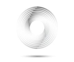 líneas abstractas en forma de círculo. forma geométrica, espiral rayada