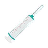 Injection syringe isolated on white background. COVID-19 vaccination concept. Immunisation against coronavirus.