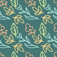 Artistic floral seamless patterns. Vector design for paper, cover, fabric, and other users. Vintage style.