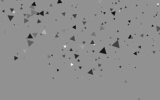 Light Silver, Gray vector background with triangles.