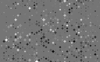 Fondo de vector gris plateado claro con estrellas de colores.