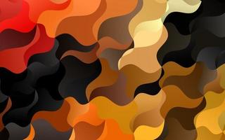 Light Yellow, Orange vector pattern with liquid shapes.