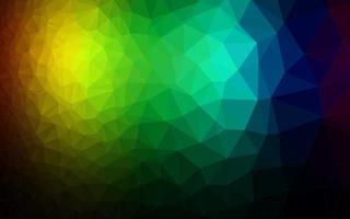 Dark Multicolor, Rainbow vector blurry triangle pattern.