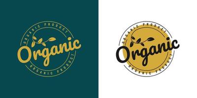 Organic product logo template design vector