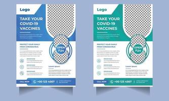 Medical healthcare flyer web promotion banner design vector