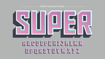 Bold pink modern uppercase gaming font vector