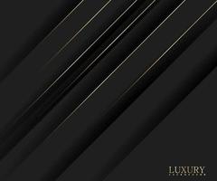 fondo premium. patrón de lujo abstracto. Fondo de rayas de oro brillo. textura de línea de oro abstracto. Ilustración de vector de patrón negro.