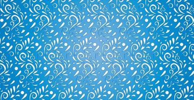 Abstract frosty patterns, panoramic blue and white web pattern background - Vector
