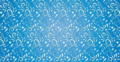 Abstract frosty patterns, panoramic blue and white web pattern background - Vector