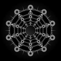 beautiful rounded white flourish abstract design vector