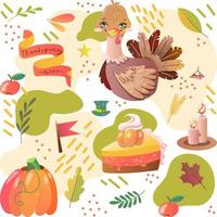 Seamless pattern for thanksgiving day vector