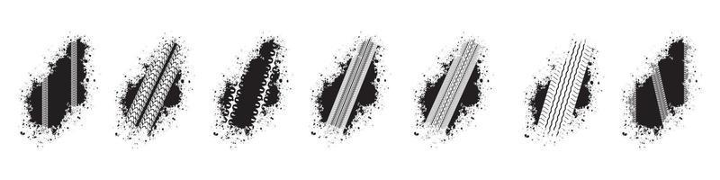 Dirty tire tracks vector