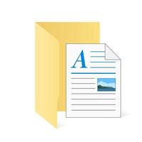 File computer folder with document icon isolated on white background vector