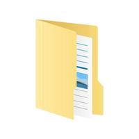 Folder with computer file icon isolated on white background vector