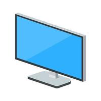 icono de monitor volumétrico para computadora personal o unidad del sistema vector