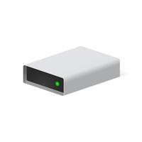 Volumetric hard disk or disk drive or wifi router vector