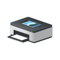 Volumetric printer icon for personal computer or system unit vector