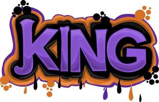 KING graffiti design on a white background vector