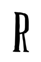 Bumpy elongated font. Vector. Capital letter. Uneven font. Letter are symbol for the design of a poster, flyer or presentation. Sign for logo. vector