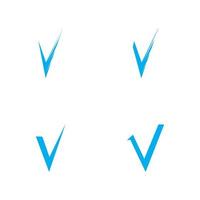 Plantilla de diseño de ilustración de vector de icono de marca de verificación