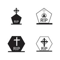 christian cemetery icon vector illustration design template