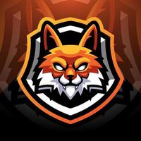 Foxes head sport mascot logo design vector