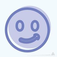 icono emoticon smile 2 - estilo de dos tonos vector