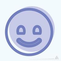 Icon Emoticon Smile - Two Tone Style vector