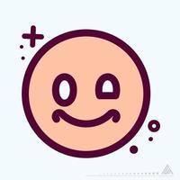 Icon Emoticon Happy - MBE Syle vector