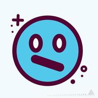 icono emoticon preguntando - mbe syle vector