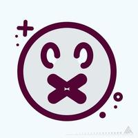 Icon Emoticon Mute - MBE Syle vector