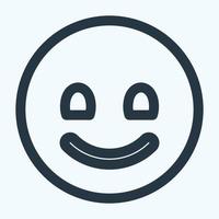 Icon Emoticon Smile - Line Style vector