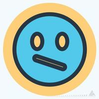 Icon Emoticon Wondering - Color Mate Style vector