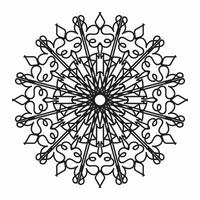 Pattern in the form of a mandala for Henna, Mehndi, tattoo, decoration. Decorative decoration in ethnic oriental style. Book page tar. vector