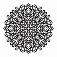 Pattern in the form of a mandala for Henna, Mehndi, tattoo, decoration. Decorative decoration in ethnic oriental style. Book page tar. vector