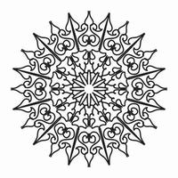 Pattern in the form of a mandala for Henna, Mehndi, tattoo, decoration. Decorative decoration in ethnic oriental style. Book page tar. vector