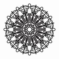 Pattern in the form of a mandala for Henna, Mehndi, tattoo, decoration. Decorative decoration in ethnic oriental style. Book page tar. vector