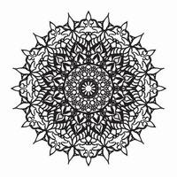 Pattern in the form of a mandala for Henna, Mehndi, tattoo, decoration. Decorative decoration in ethnic oriental style. Book page tar. vector