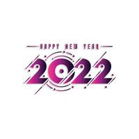 Happy New Year 2022 Lettering . Holiday Vector Illustration.