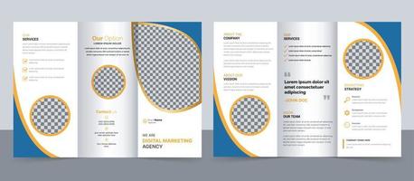 Creative Corporate Modern Business Trifold Brochure Template Design. vector