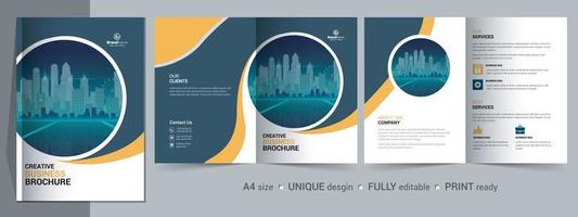 Corporate Bifold Brochure Template, Catalog, Booklet Template Design Fully Editable. vector