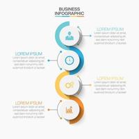 Business data visualization infographic background template vector