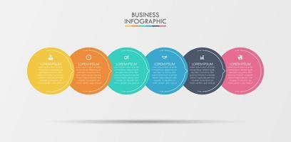 Business data visualization infographic background template vector