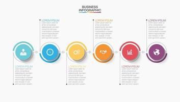 Business data visualization infographic background template vector