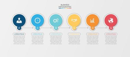 Business data visualization infographic background template vector