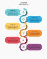 Business data visualization infographic background template vector