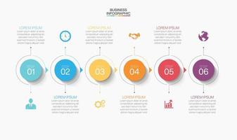 Business data visualization infographic background template vector